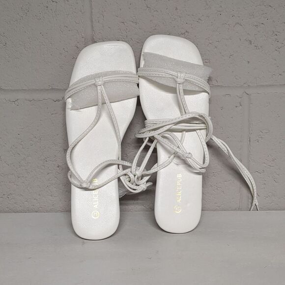 Festival Footwear Women's White Gladiator Sandal Size US 7.5 NWOT - Picture 2 of 5